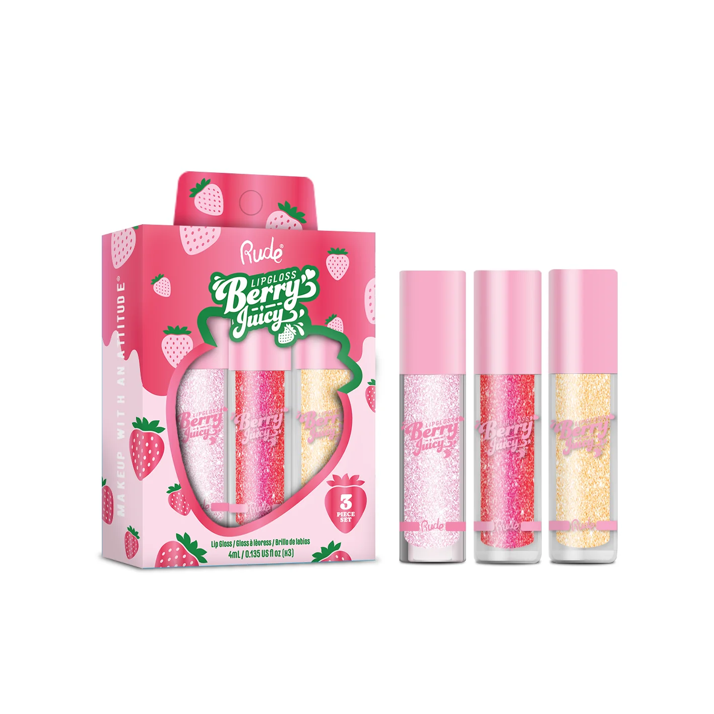 Berry Juicy Lip Gloss Trio Set - Image 4