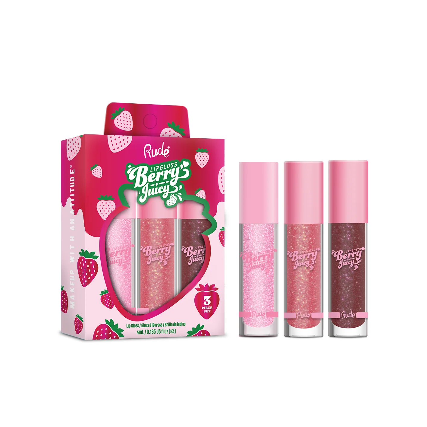 Berry Juicy Lip Gloss Trio Set - Image 5