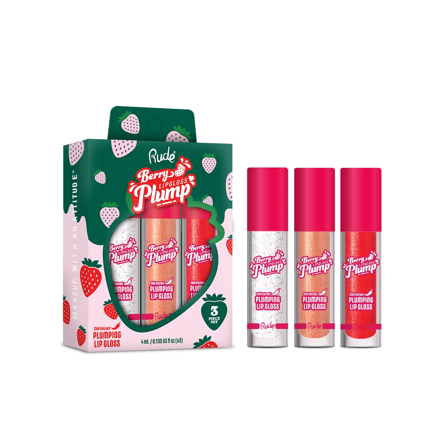 Berry Plump Plumping Lip Gloss Trio Set - Image 3