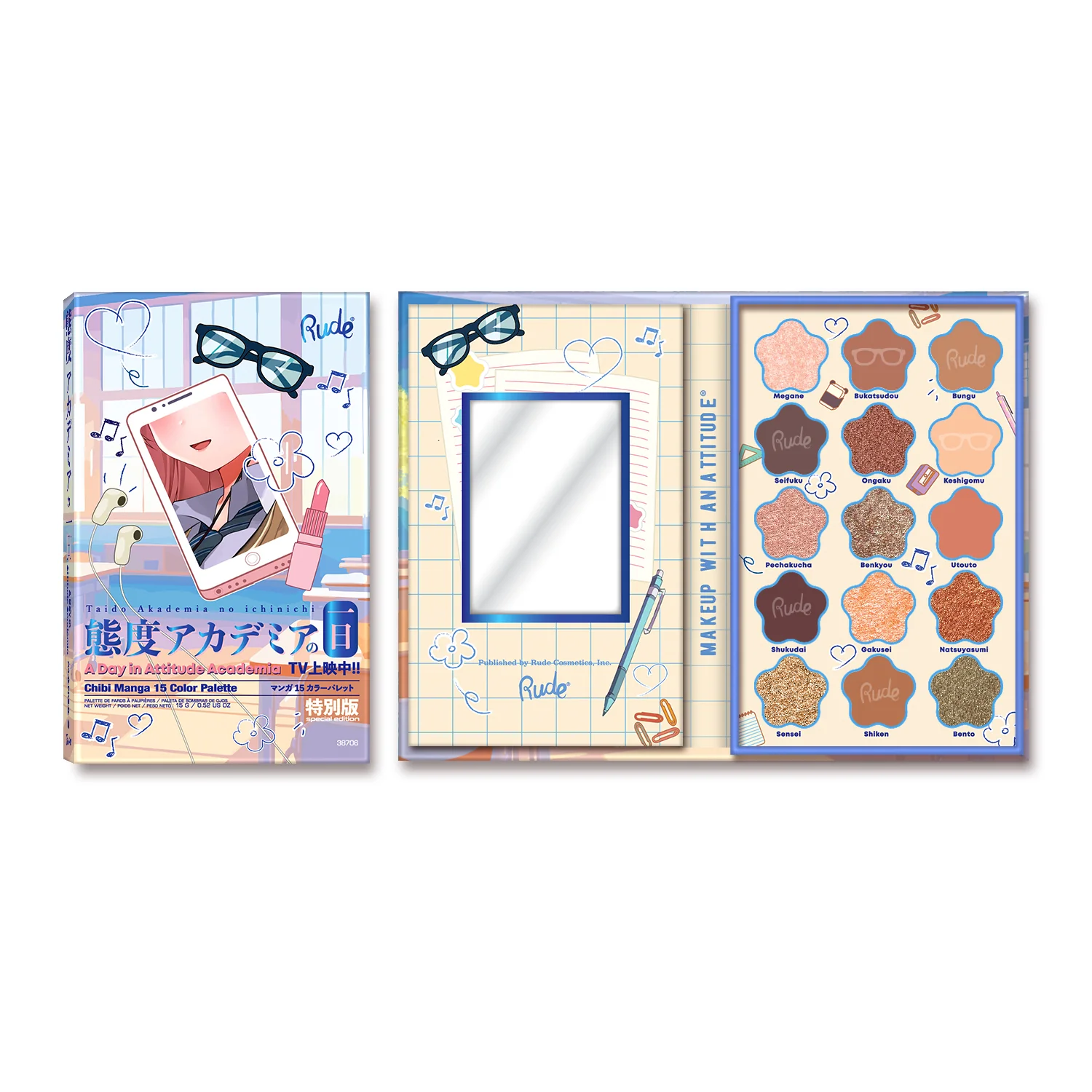 Chibi Manga Collection 15 Color Palette - A Day in Attitude Academia - Image 2