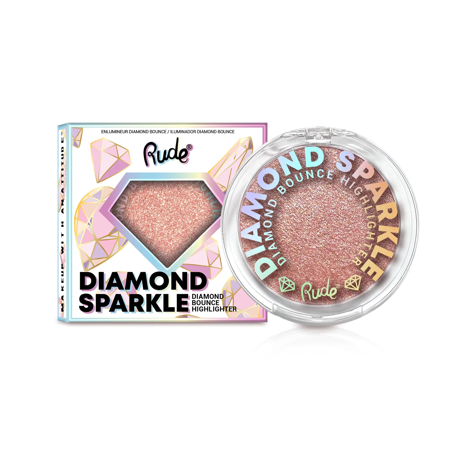 Diamond Sparkle Diamond Bounce Highlighter Display Set, 24pcs - Image 3