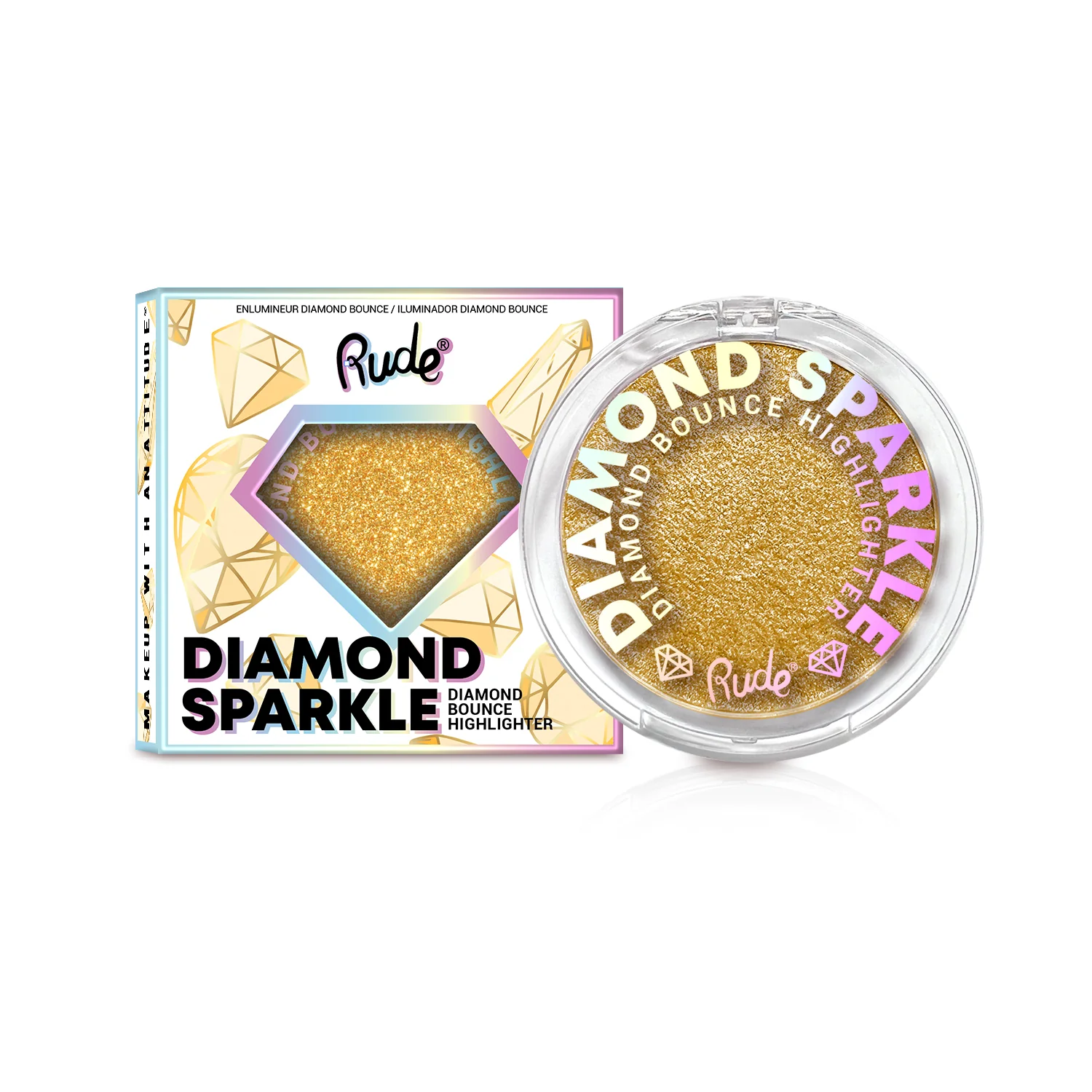 Diamond Sparkle Diamond Bounce Highlighter Display Set, 24pcs - Image 4