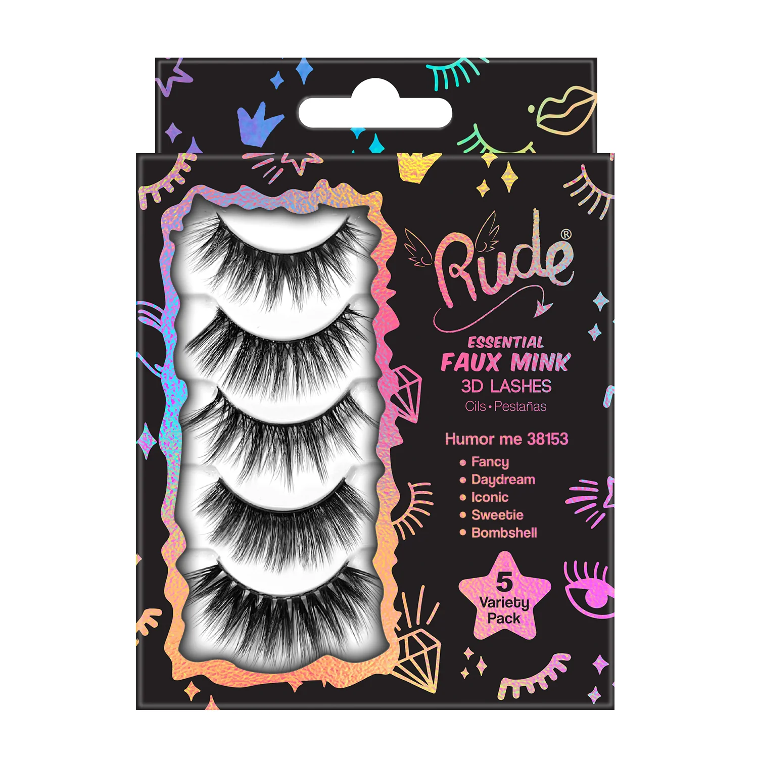Essential Faux Mink 3D Lashes 5 Variety Pack - Image 4