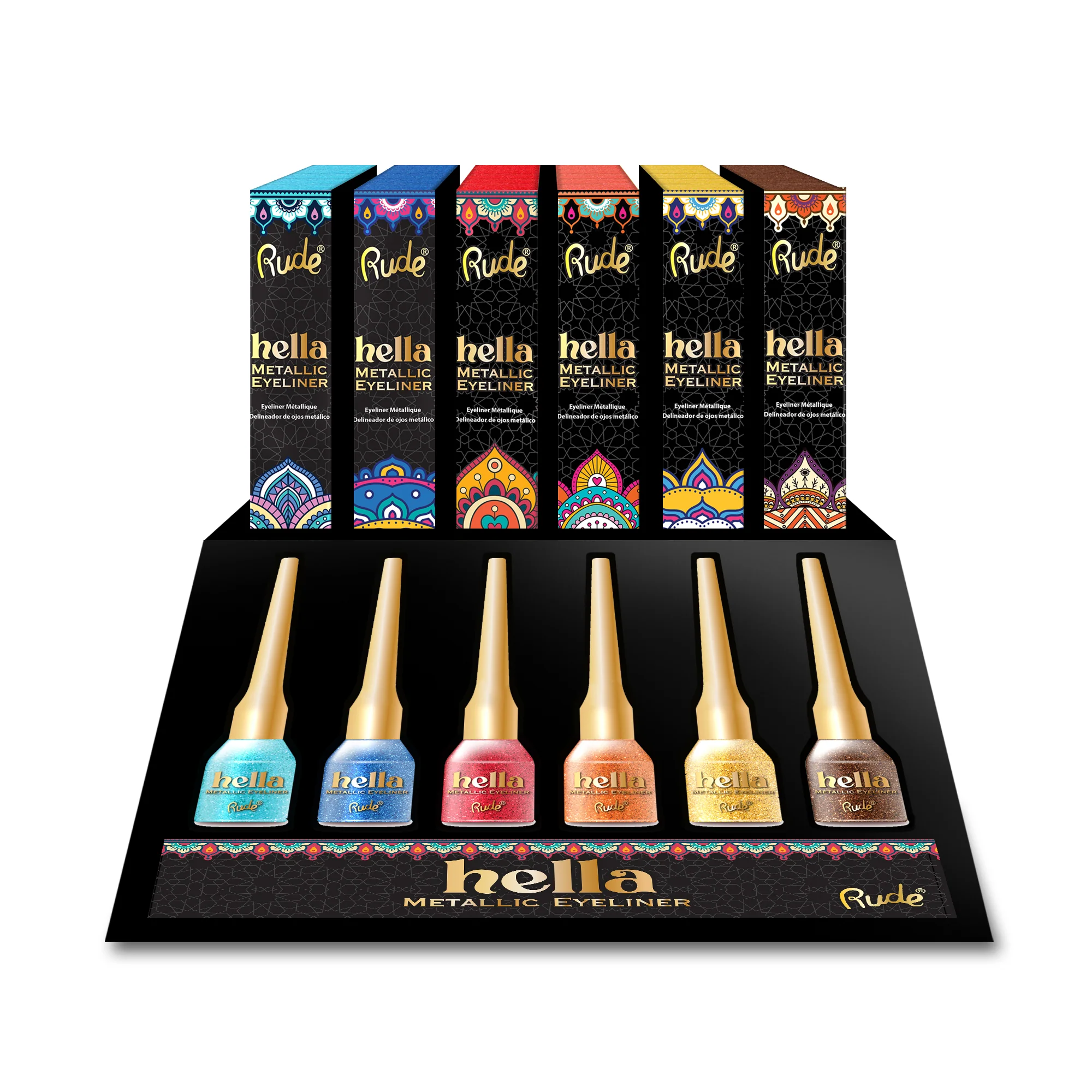 Hella Metallic Eyeliner Display Set, 48 pcs