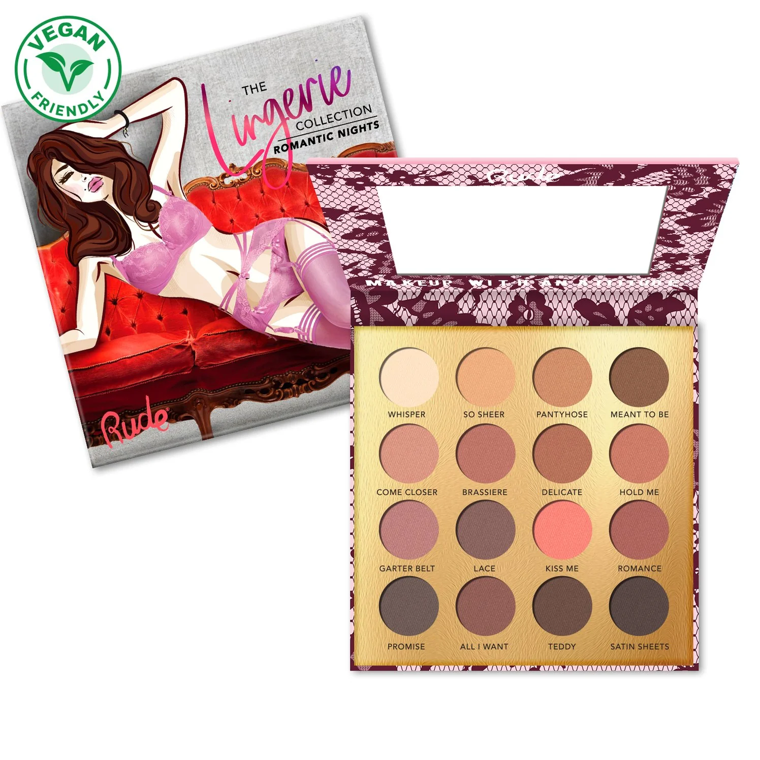 Lingerie Collection Eyeshadow Palette Display Set, 12pcs - Image 2
