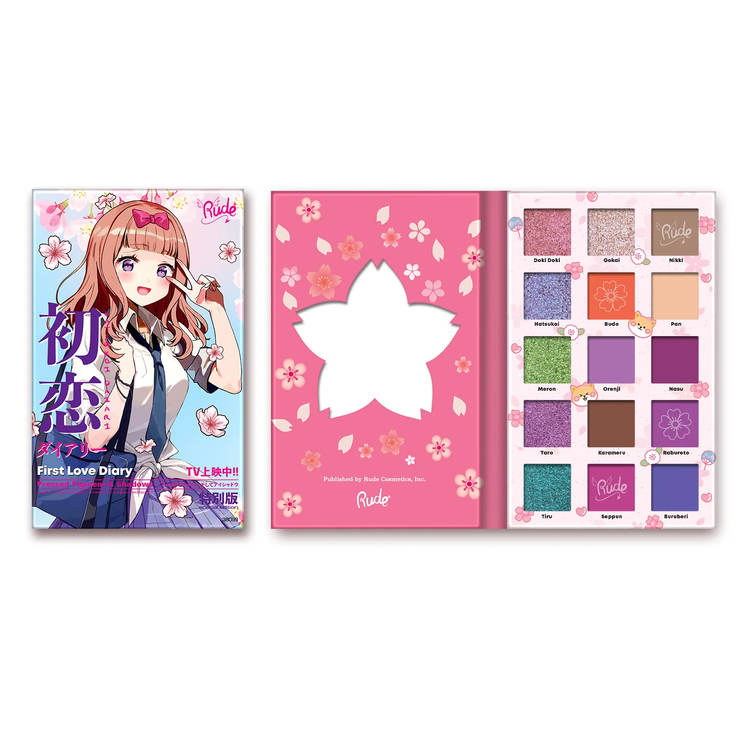 Manga Collection Pressed Pigments & Shadows Palette - First Love Diary - Image 3