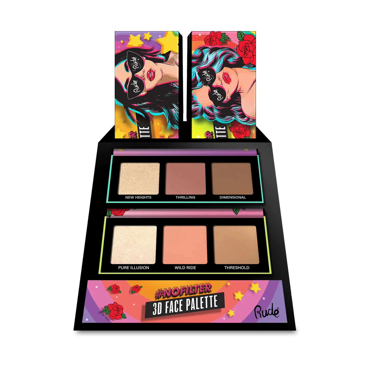 NoFilter 3D Face Palette Display Set, 12pcs