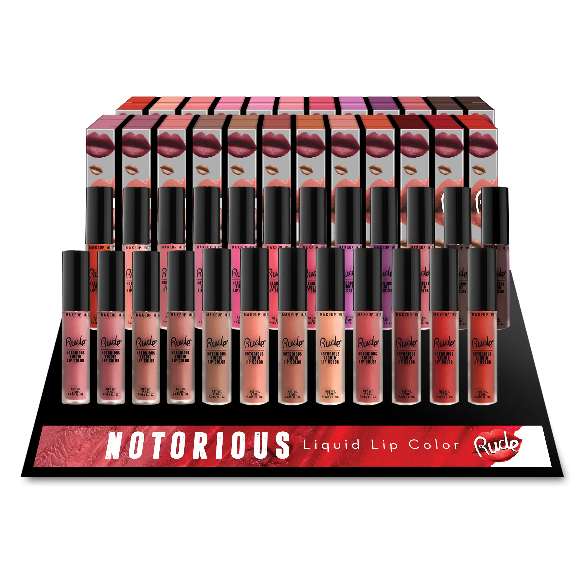 Notorious Liquid Lip Color Display Set, 144 pcs