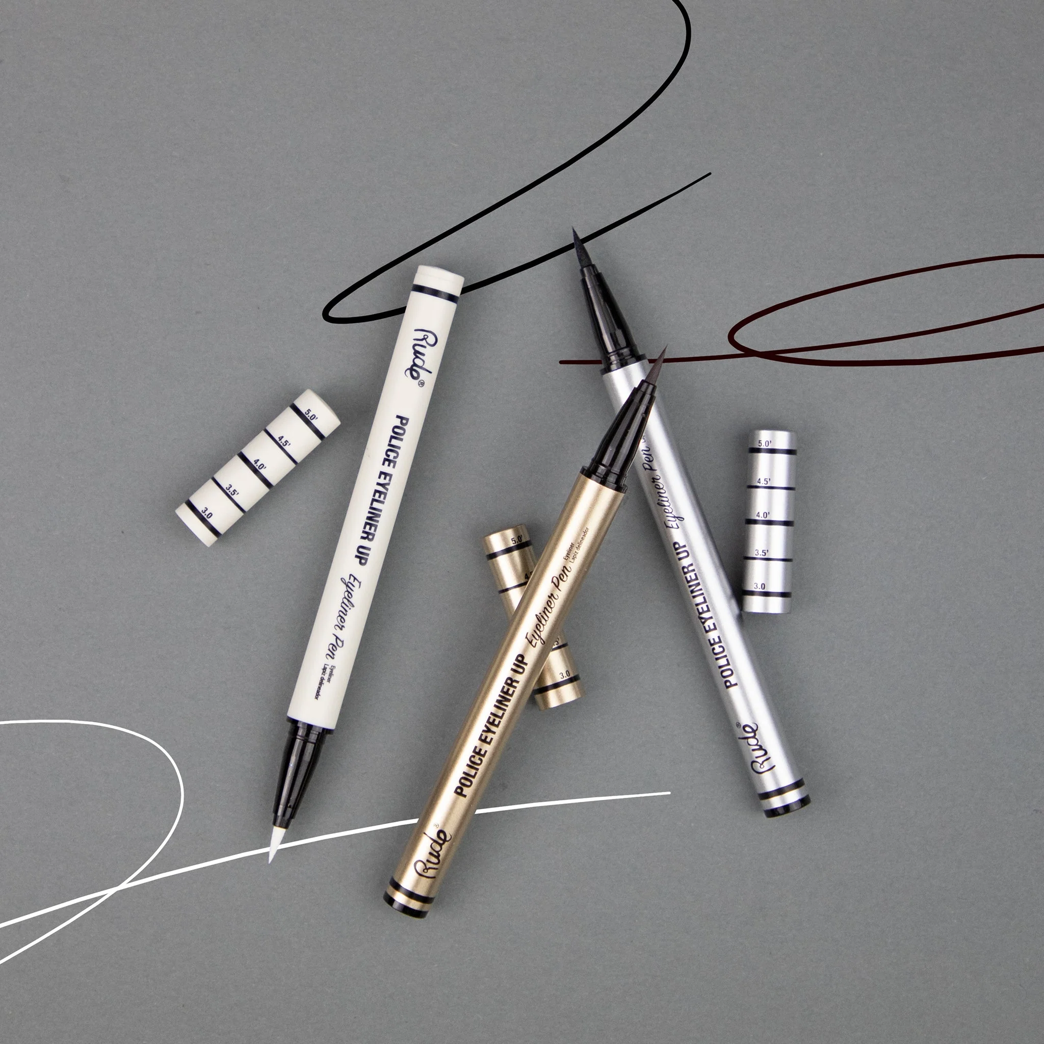 Police Eyeliner Up Eyeliner Pen Display Set, 24pcs - Image 2
