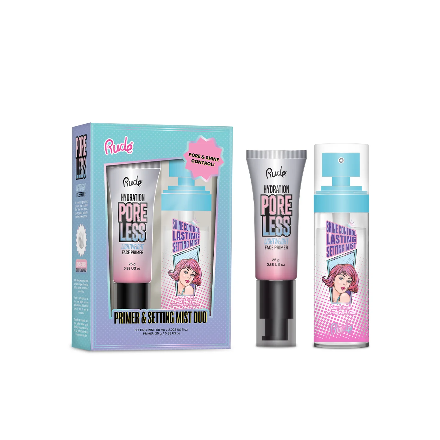 Pore-less Face Primer + Shine Control Setting Mist Duo - Image 3