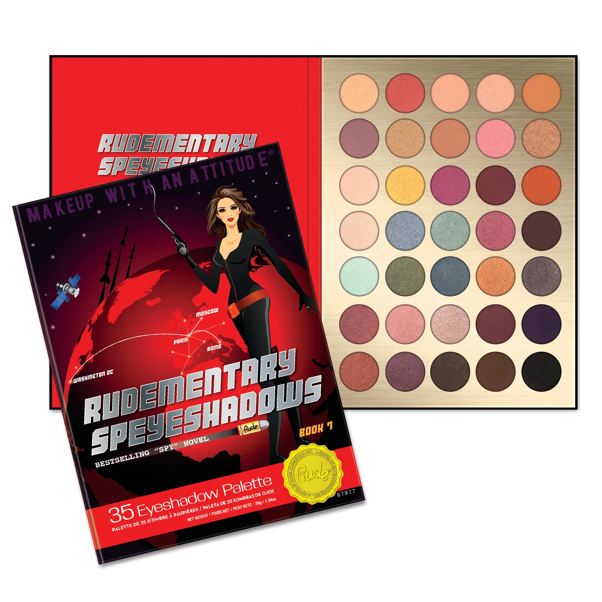 Book 7 (Rudementary Speyeshadows) 35 Eyeshadow Palette Display Set, 12pcs - Image 2