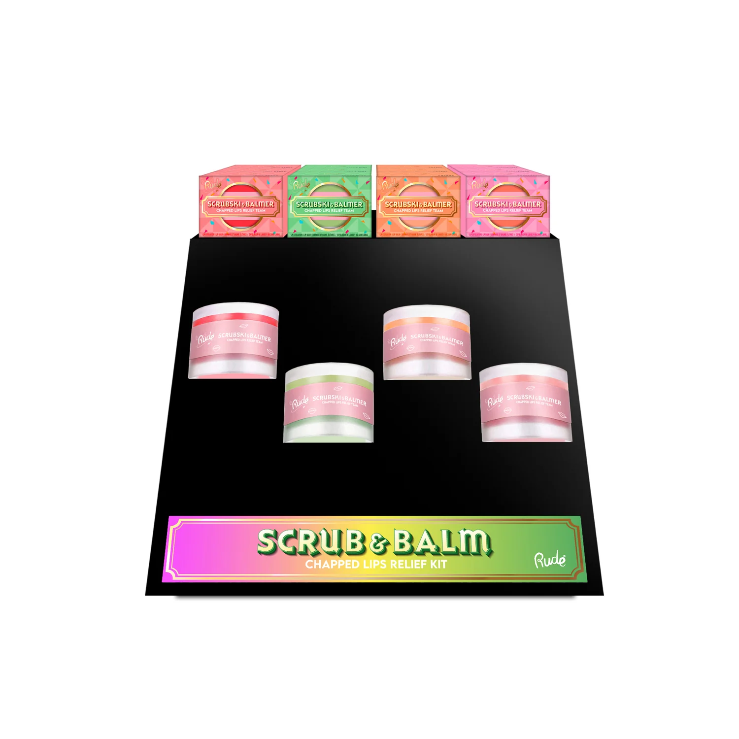 Scrubski & Balmer Lip Exfoliator Display Set, 32pcs