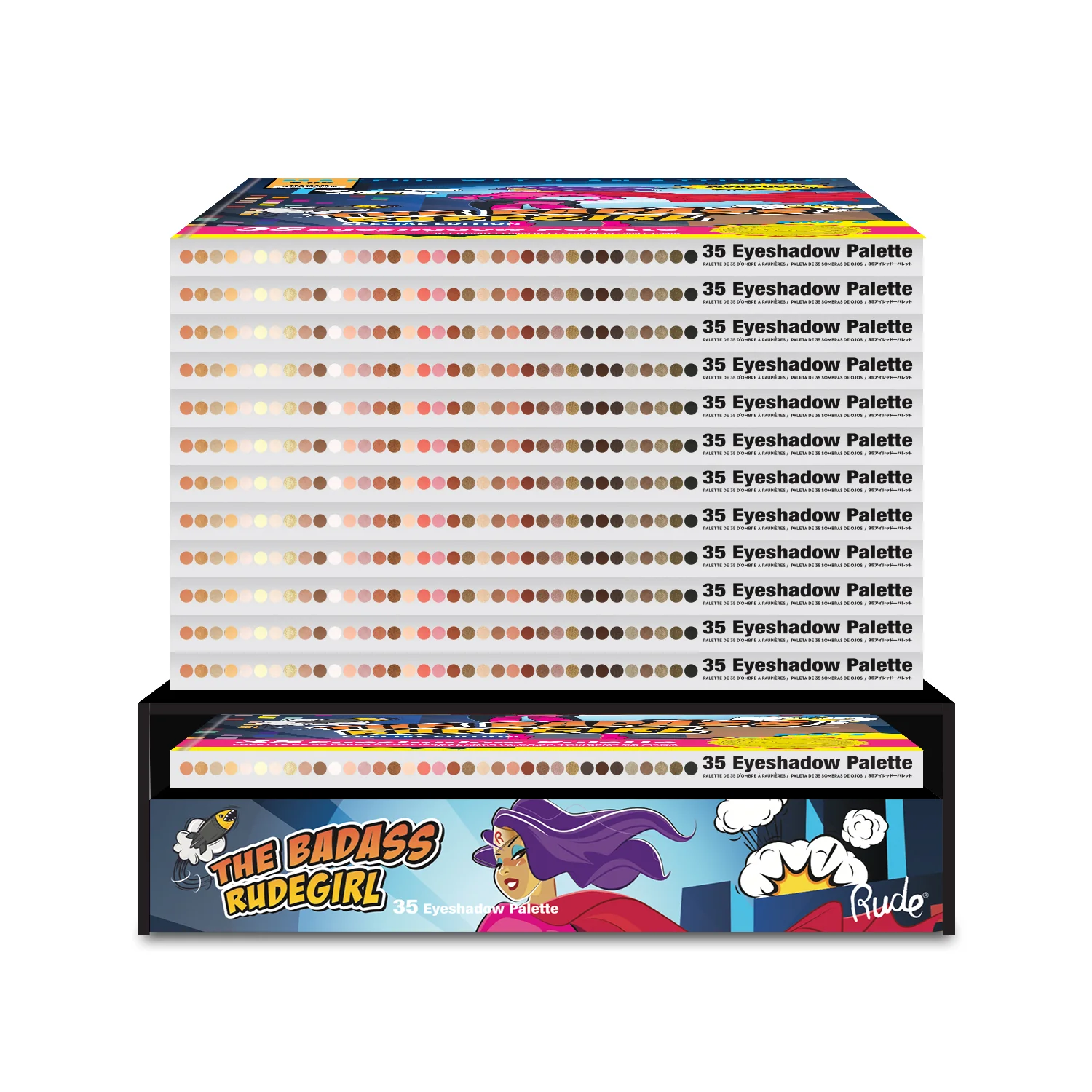 Book 6 (The Badass Rudegirl) 35 Eyeshadow Palette Display Set, 12pcs