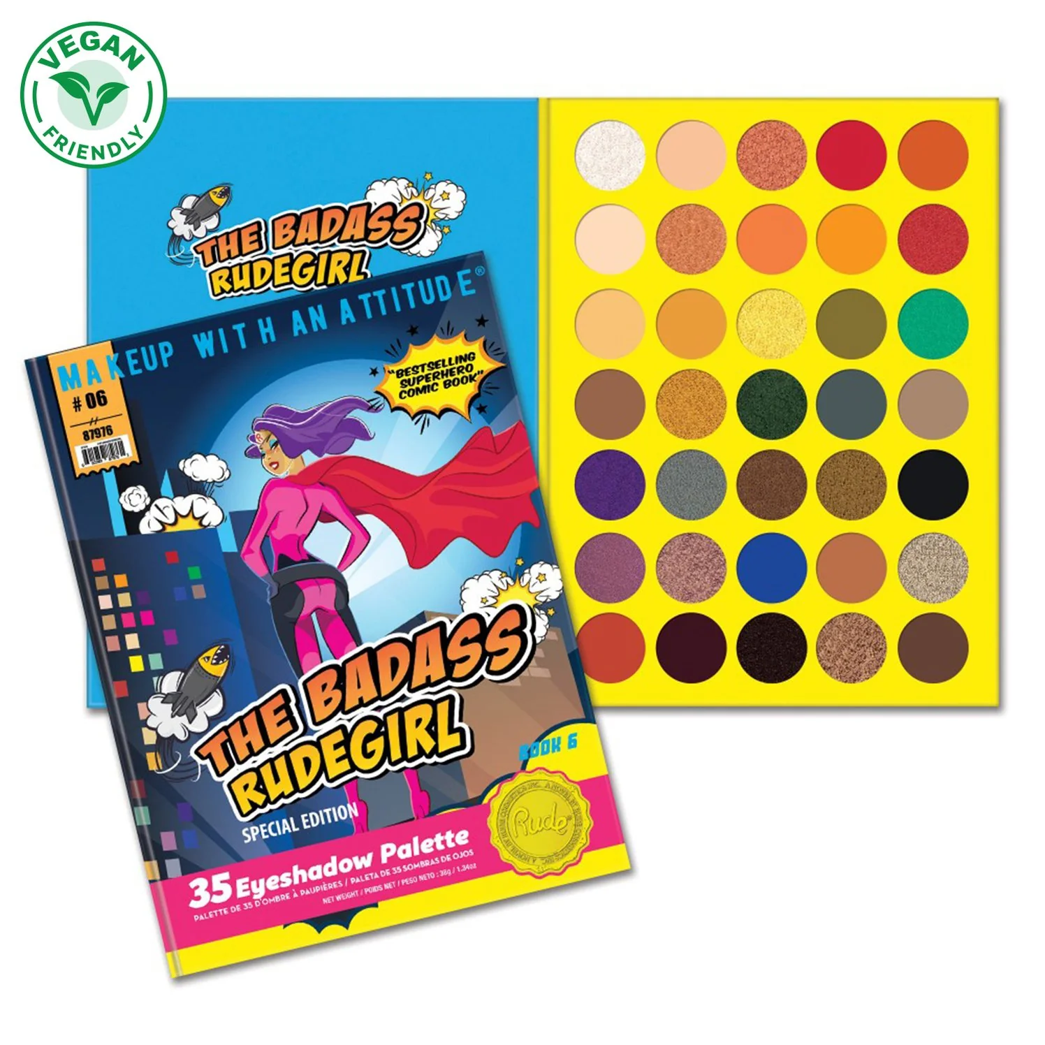 Book 6 (The Badass Rudegirl) 35 Eyeshadow Palette Display Set, 12pcs - Image 2