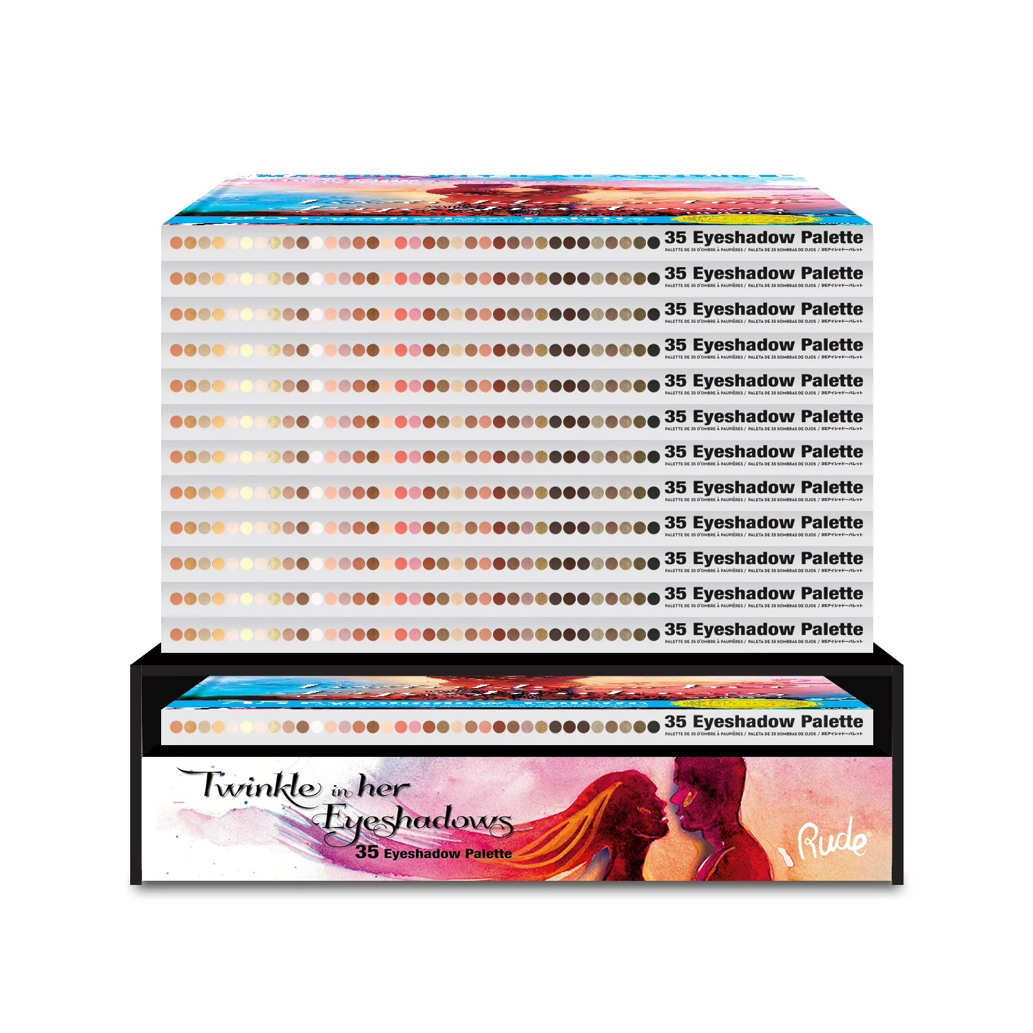 Book 1 (Twinkle In Her Eyeshadows) 35 Eyeshadow Display Set, 12pcs