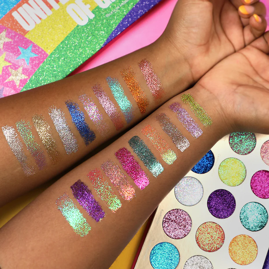 United Shades of Glitter - 21 Pressed Glitter Eyeshadow Palette - Image 3
