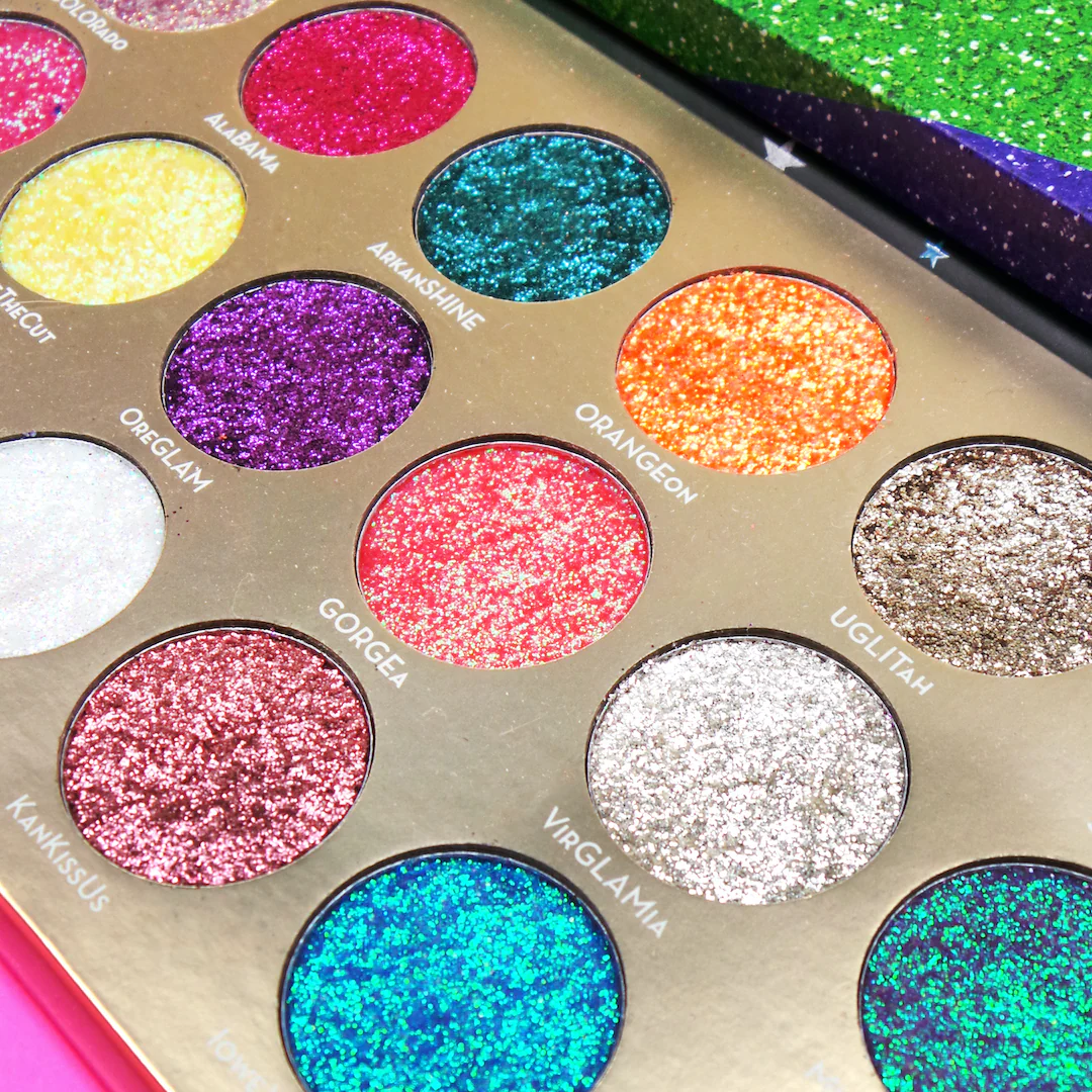 United Shades of Glitter - 21 Pressed Glitter Eyeshadow Palette - Image 6