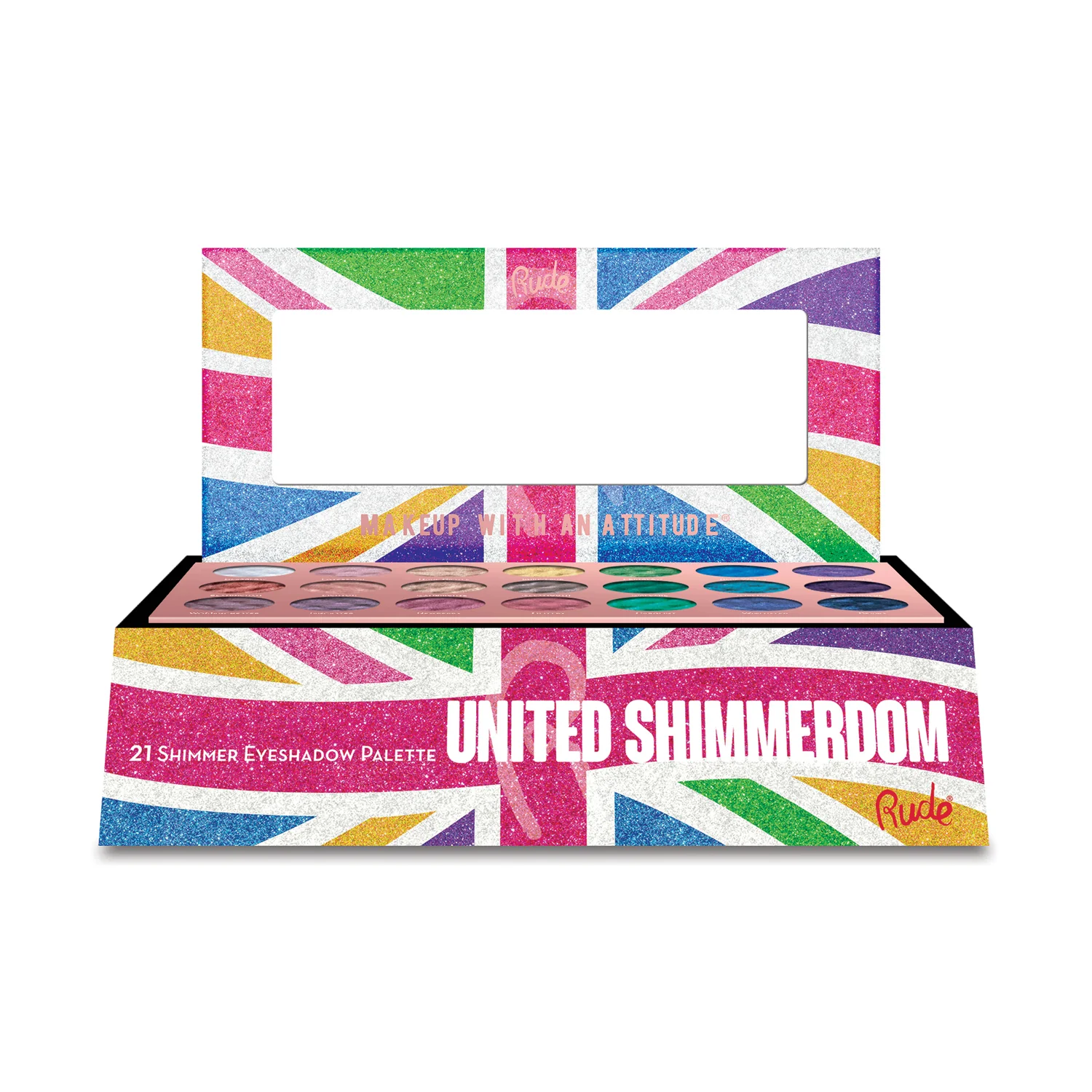 United Shimmerdom Shimmer Eyeshadow Palette Display Set, 12pcs